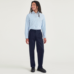Signature Iron Free Khakis. Pleated. Relaxed Fit with Stain Defender®